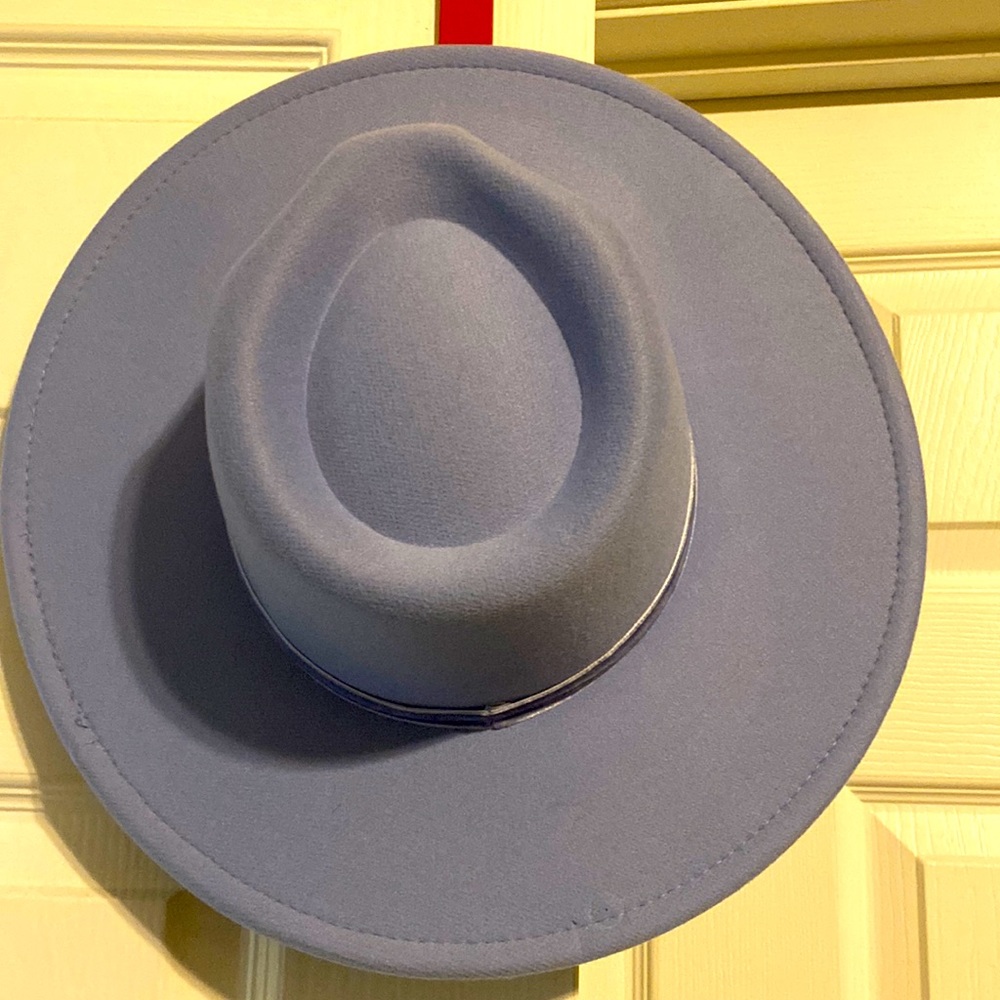 Baby blue stylish hat